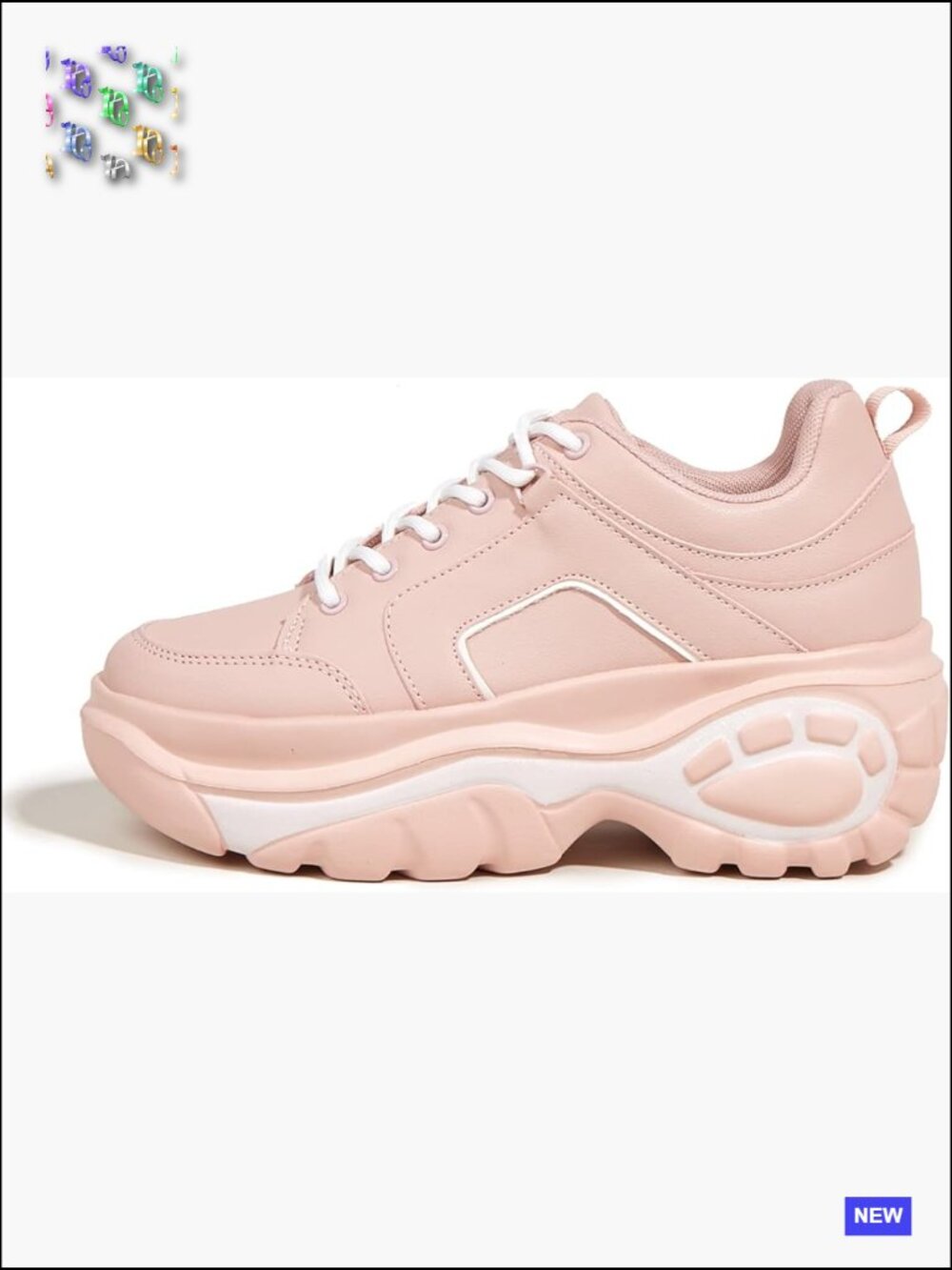 Chunky Platform Dad Sneakers Casual Lace-Up Walking Athletic Shoes